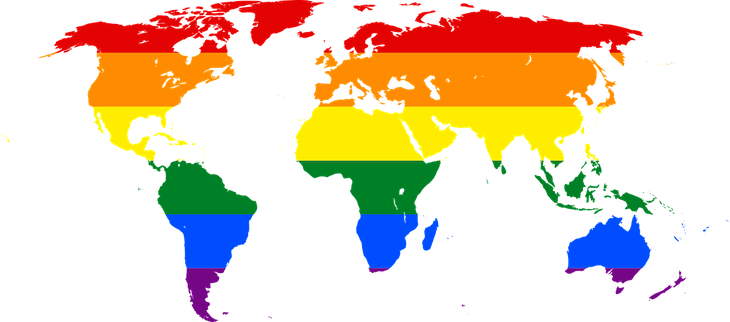 LGBT Mapa Mundo © Janeb13 Pixabay