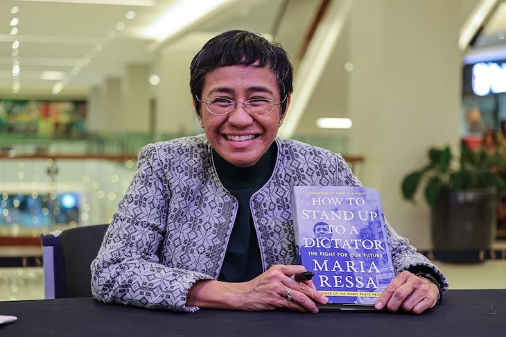 Nobel Peace laureate and Rappler CEO Maria Ressa launches her new book, How to Stand Up to a Dictator, in Pasig City on December 10, 2022.