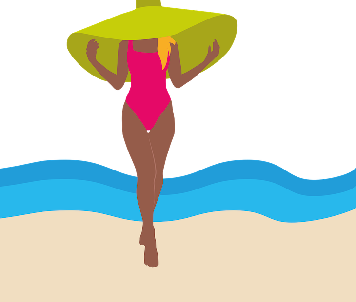 Mulher Chapéu na Praia - Foto Lemoonboots